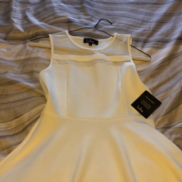 Lulus Dresses & Skirts - White lulus sheer determination dress. C-10874